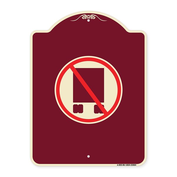 Signmission National Network Prohibited Heavy-Gauge Aluminum Architectural Sign, 24" x 18", BU-1824-23864 A-DES-BU-1824-23864 - main
